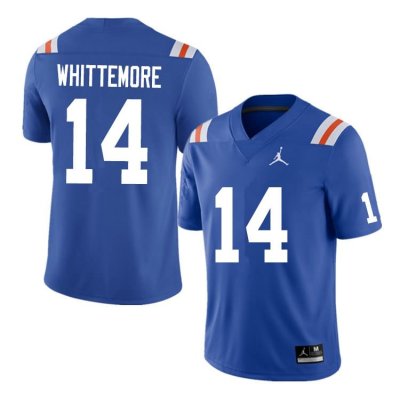 Men's Florida Gators #14 Trent Whittemore NCAA Nike Blue Throwback Authentic Stitched College Football Jersey LUW1562QD